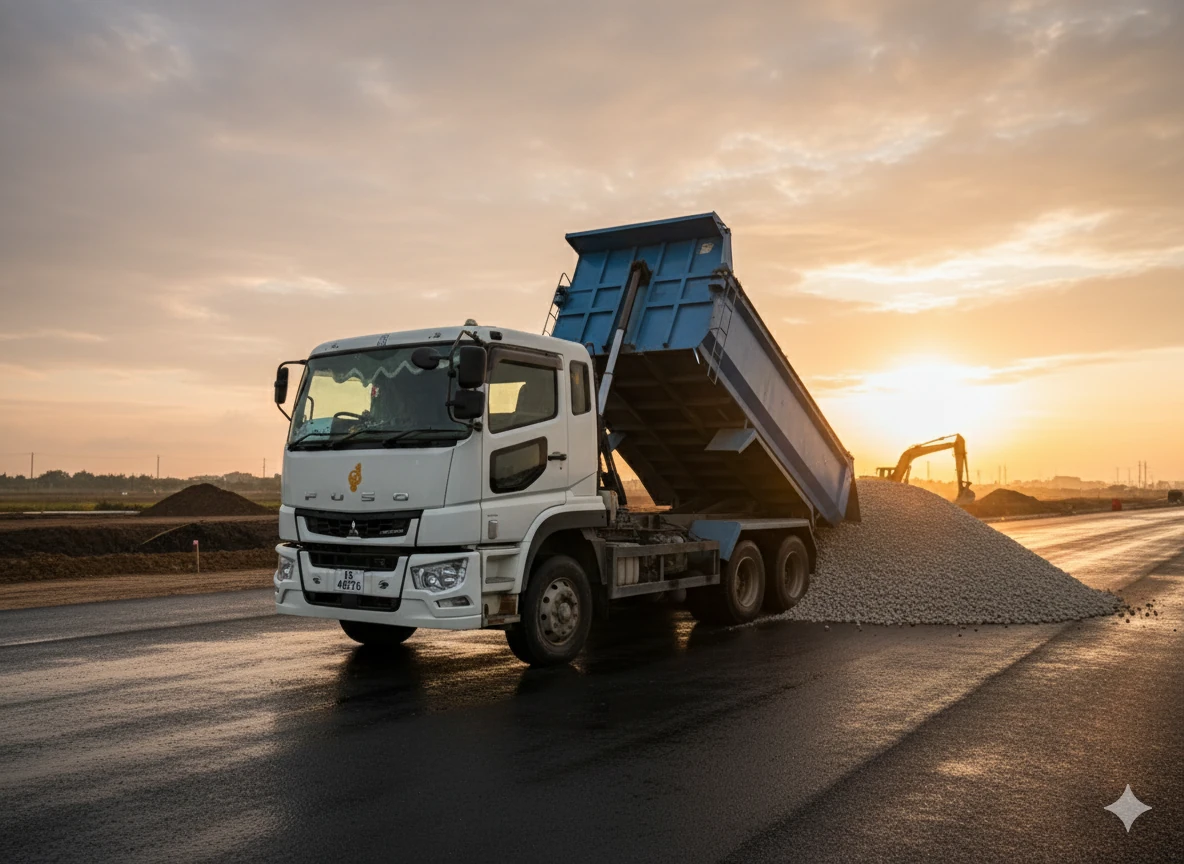 Aggregates delivery to site