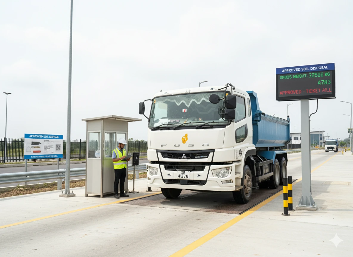 Approved soil disposal at facility